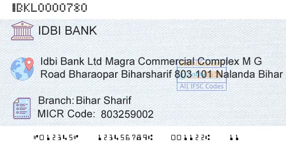 Idbi Bank Bihar SharifBranch 