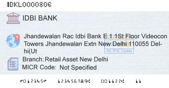 Idbi Bank Retail Asset New DelhiBranch 