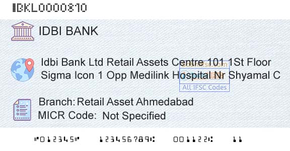 Idbi Bank Retail Asset AhmedabadBranch 