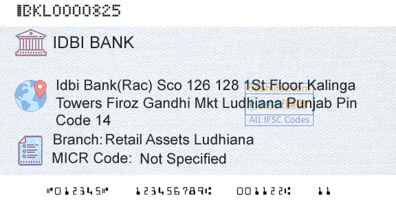 Idbi Bank Retail Assets LudhianaBranch 