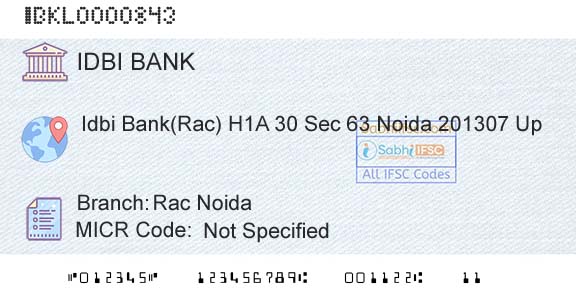 Idbi Bank Rac NoidaBranch 