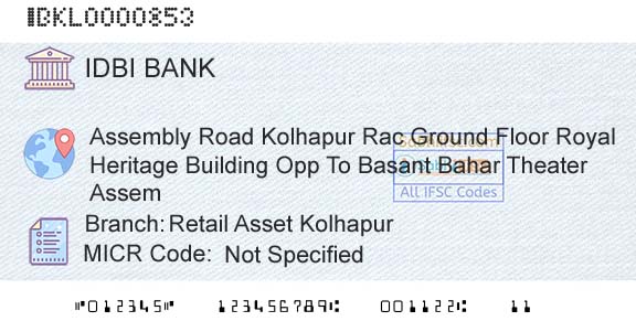 Idbi Bank Retail Asset KolhapurBranch 