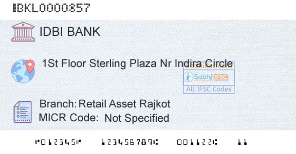 Idbi Bank Retail Asset RajkotBranch 