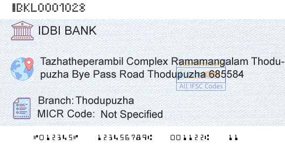 Idbi Bank ThodupuzhaBranch 