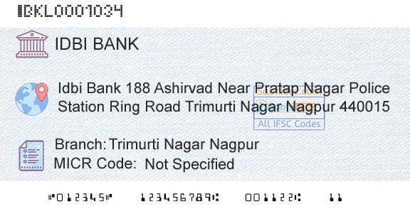 Idbi Bank Trimurti Nagar NagpurBranch 