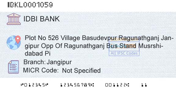 Idbi Bank JangipurBranch 