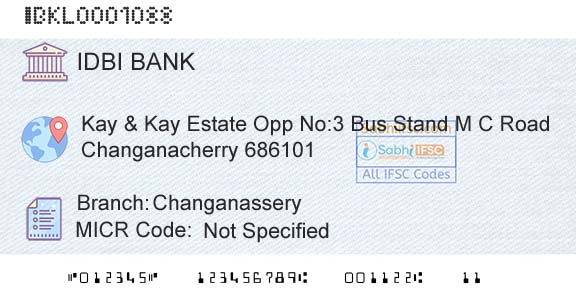 Idbi Bank ChanganasseryBranch 
