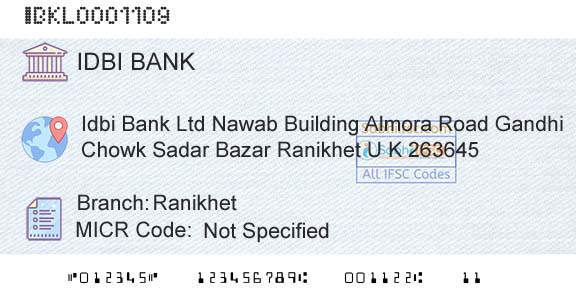 Idbi Bank RanikhetBranch 