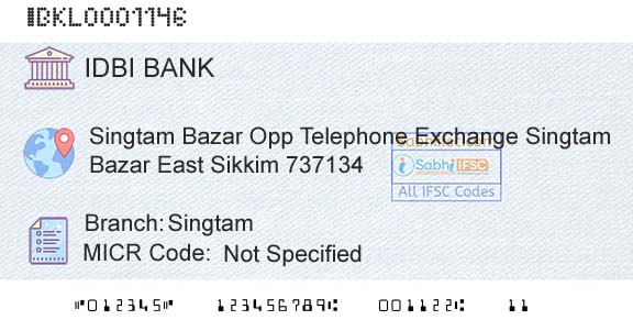 Idbi Bank SingtamBranch 