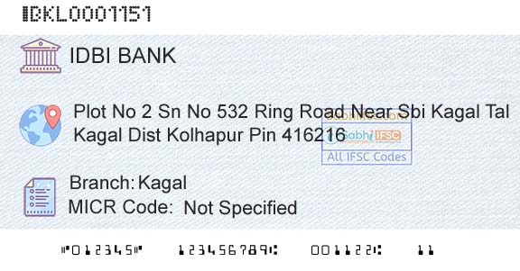 Idbi Bank KagalBranch 