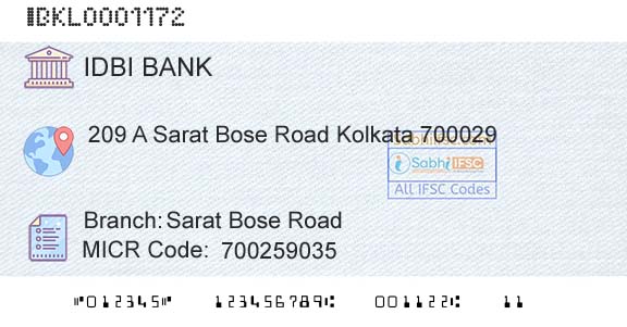 Idbi Bank Sarat Bose RoadBranch 