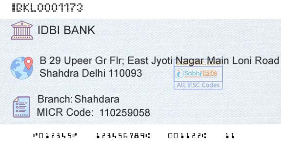 Idbi Bank ShahdaraBranch 