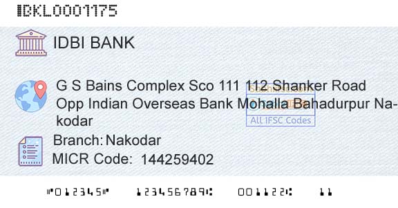 Idbi Bank NakodarBranch 