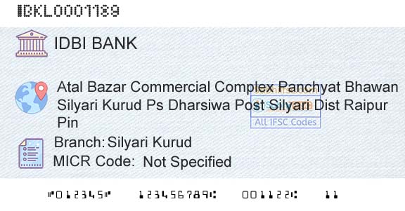 Idbi Bank Silyari KurudBranch 