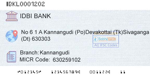 Idbi Bank KannangudiBranch 