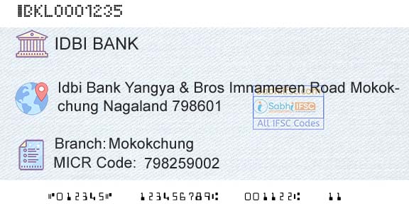 Idbi Bank MokokchungBranch 