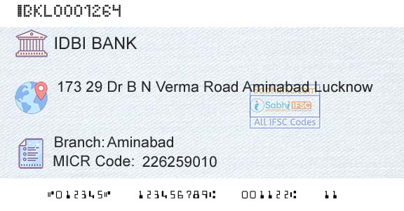 Idbi Bank AminabadBranch 