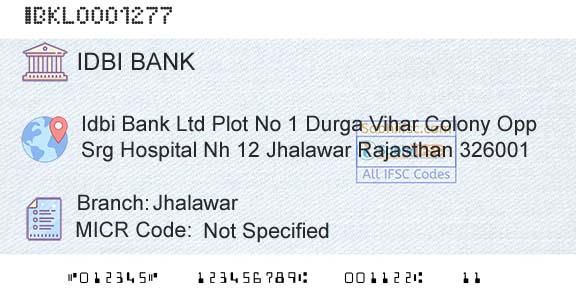 Idbi Bank JhalawarBranch 