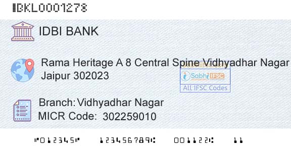 Idbi Bank Vidhyadhar NagarBranch 