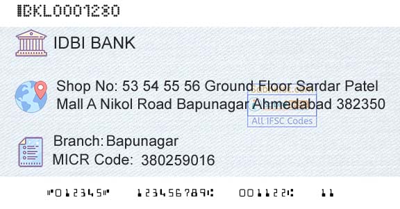 Idbi Bank BapunagarBranch 