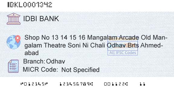 Idbi Bank OdhavBranch 