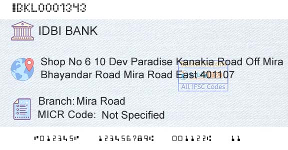 Idbi Bank Mira RoadBranch 