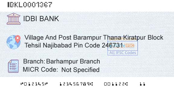Idbi Bank Barhampur BranchBranch 