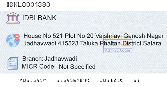 Idbi Bank JadhavwadiBranch 