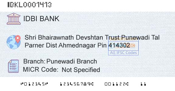 Idbi Bank Punewadi BranchBranch 