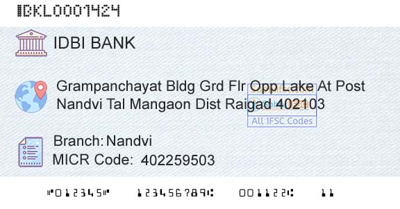 Idbi Bank NandviBranch 
