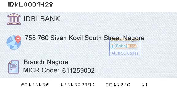 Idbi Bank NagoreBranch 