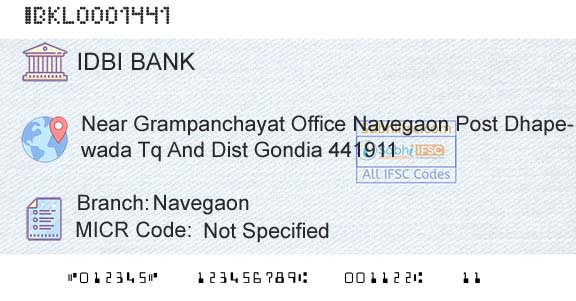 Idbi Bank NavegaonBranch 