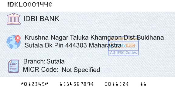 Idbi Bank SutalaBranch 