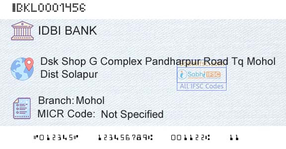 Idbi Bank MoholBranch 