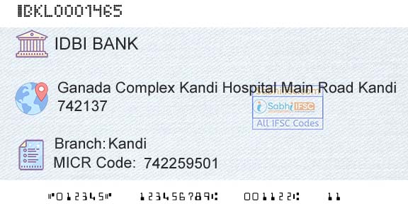 Idbi Bank KandiBranch 