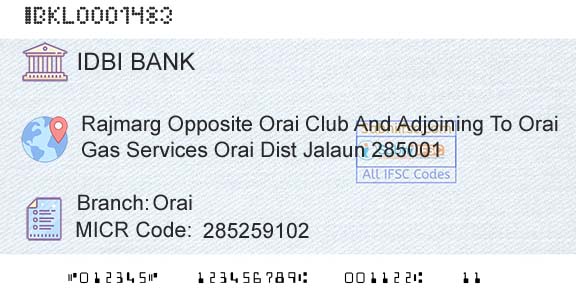 Idbi Bank OraiBranch 