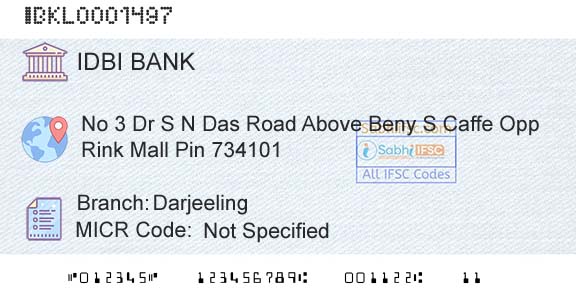 Idbi Bank DarjeelingBranch 