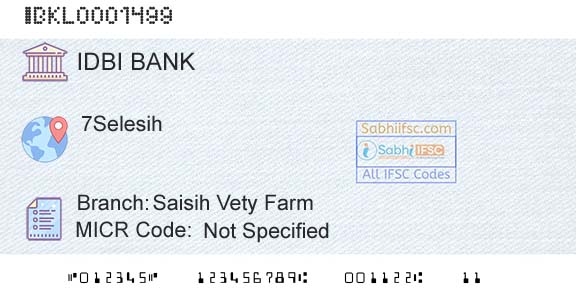 Idbi Bank Saisih Vety FarmBranch 