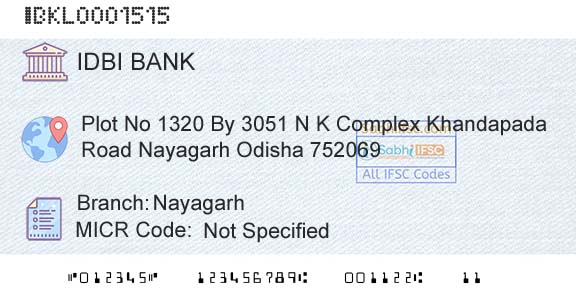 Idbi Bank NayagarhBranch 