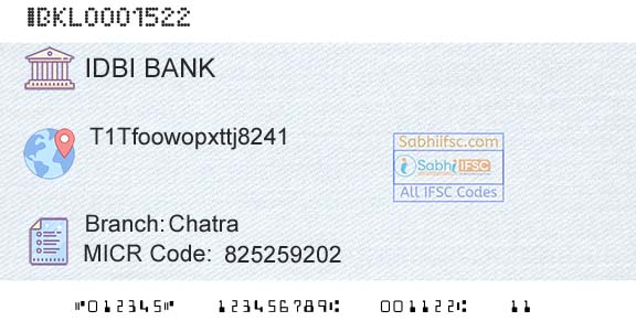 Idbi Bank ChatraBranch 