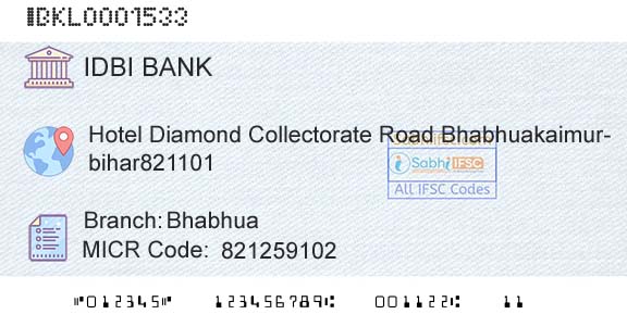 Idbi Bank BhabhuaBranch 