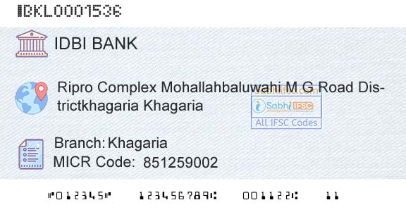 Idbi Bank KhagariaBranch 