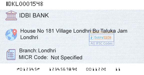 Idbi Bank LondhriBranch 