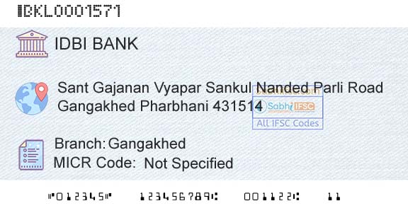 Idbi Bank GangakhedBranch 