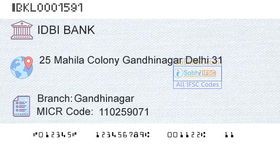 Idbi Bank GandhinagarBranch 