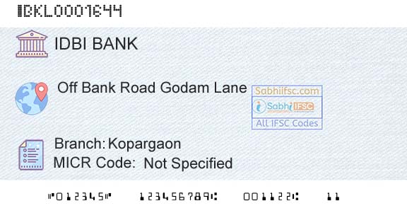 Idbi Bank KopargaonBranch 