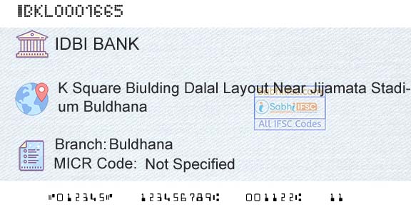 Idbi Bank BuldhanaBranch 