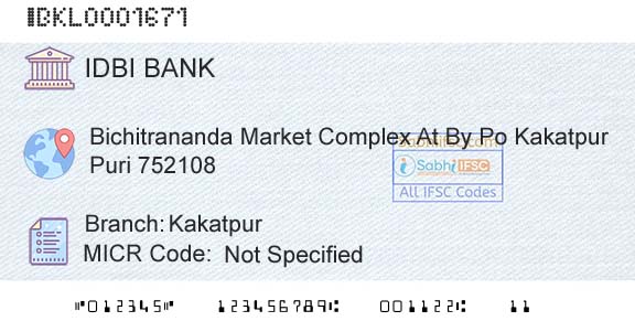 Idbi Bank KakatpurBranch 