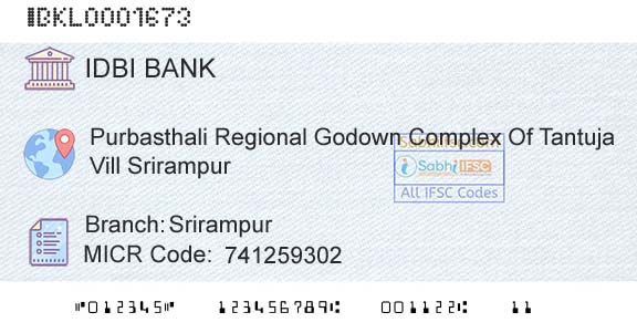 Idbi Bank SrirampurBranch 