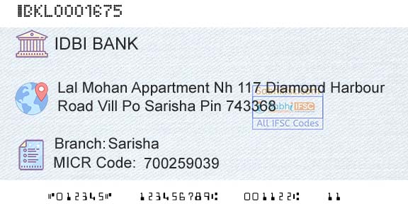 Idbi Bank SarishaBranch 